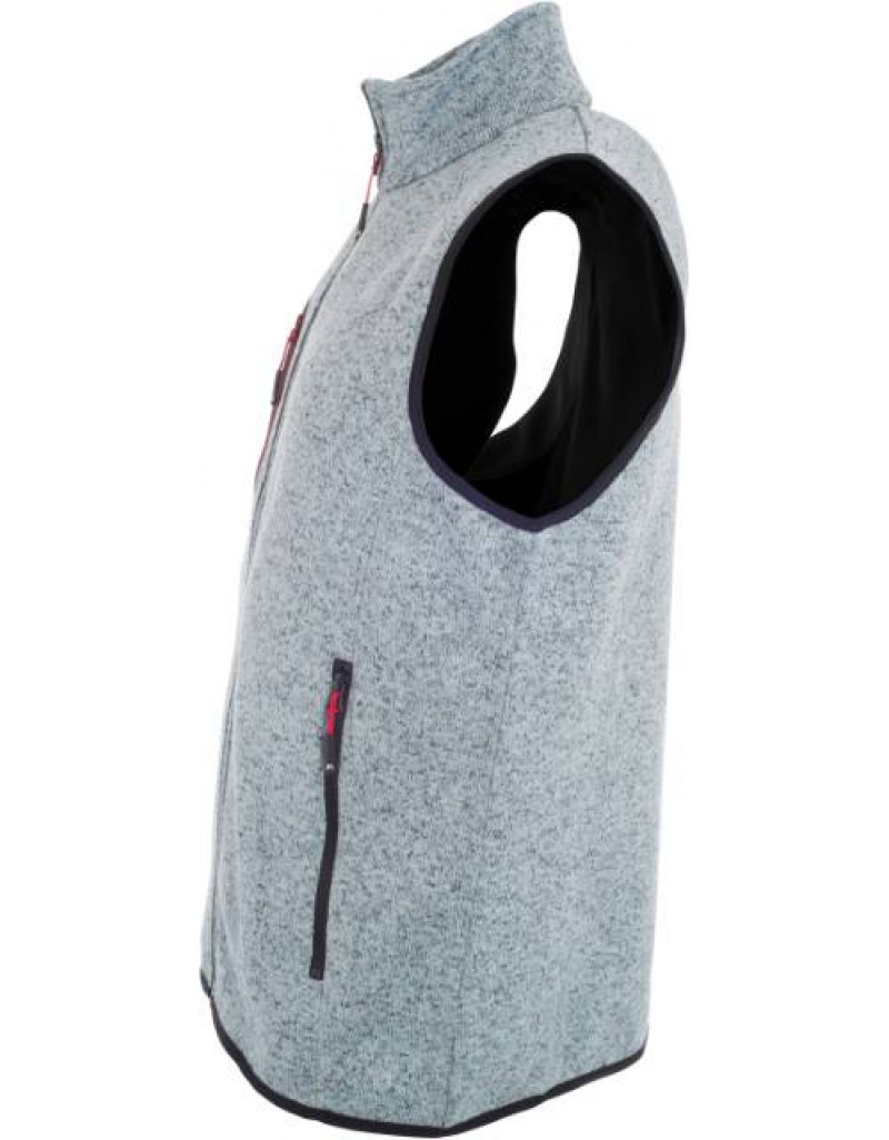 Vestă tricotată din fleece pentru bărbați cu guler ridicat